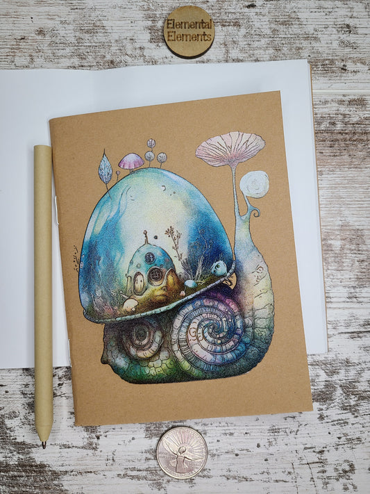 Whimsical Journal Snail Cottagecore Notebook