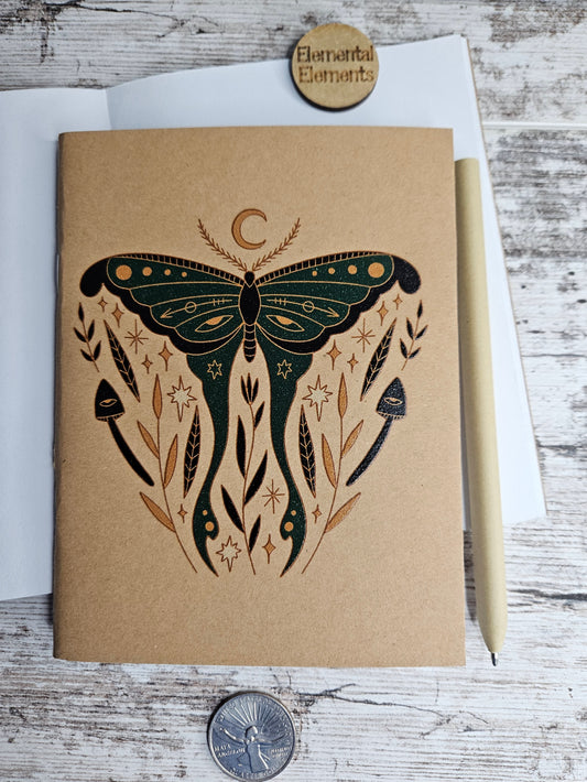 Forest Green Moth Magick Journal Notebook
