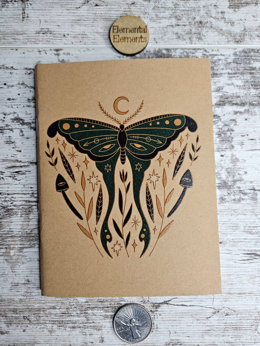 Forest Green Moth Magick Journal Notebook