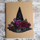 Floral Green Witch Hat Journal