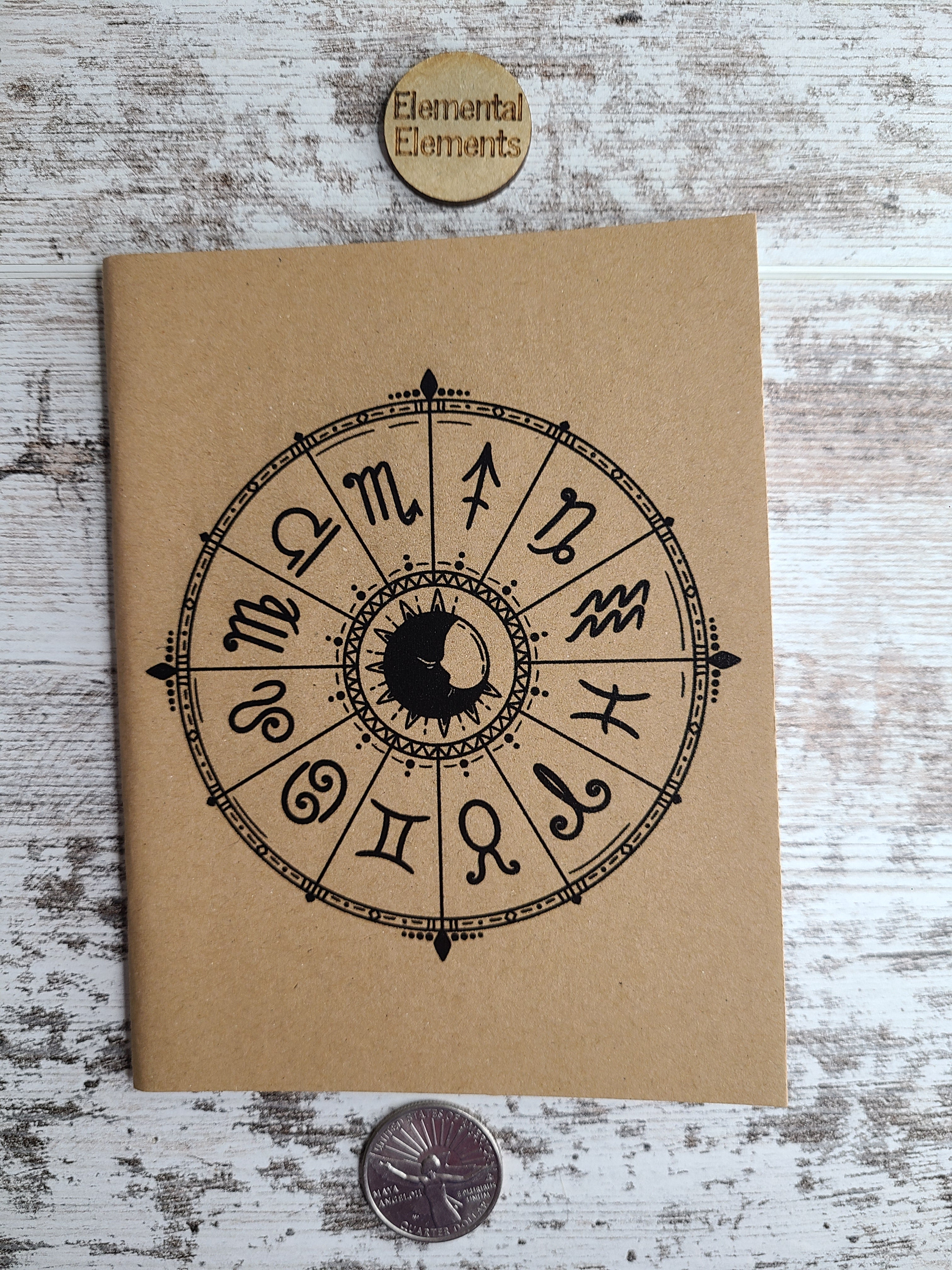 Zodiac Sign Wheel Journal Elemental Elements