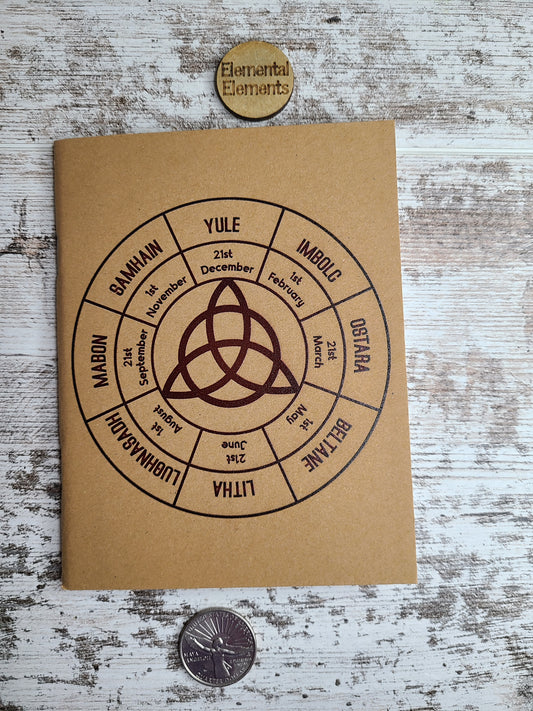 Deep Burgundy Wheel of the Year Triquetra Journal