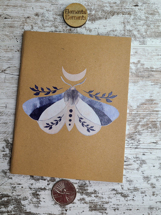 Watercolor Moon Moth Journal