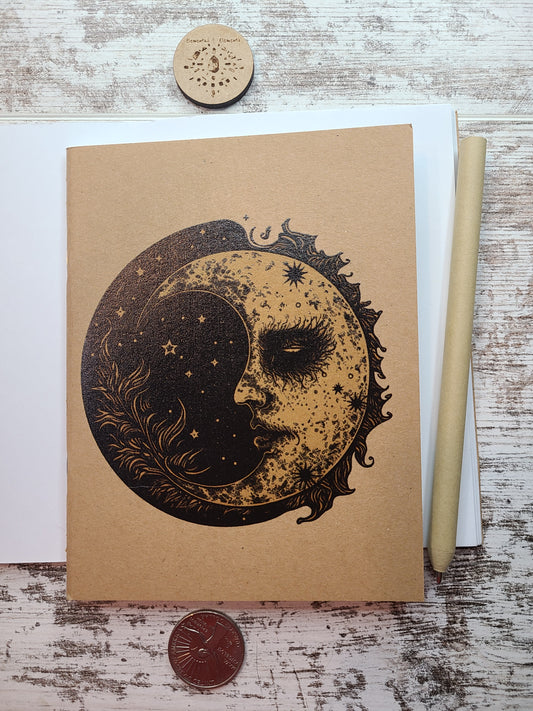 Dark Moon Journal Notebook | Dark Side of the Moon | Elemental Elements