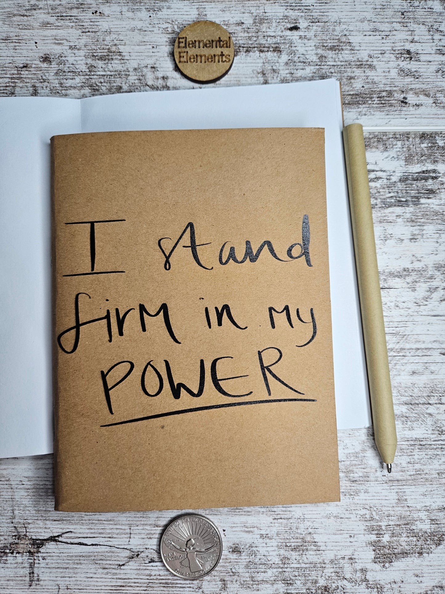 Journal | I Stand Firm In My Power Notebook | Elemental Elements