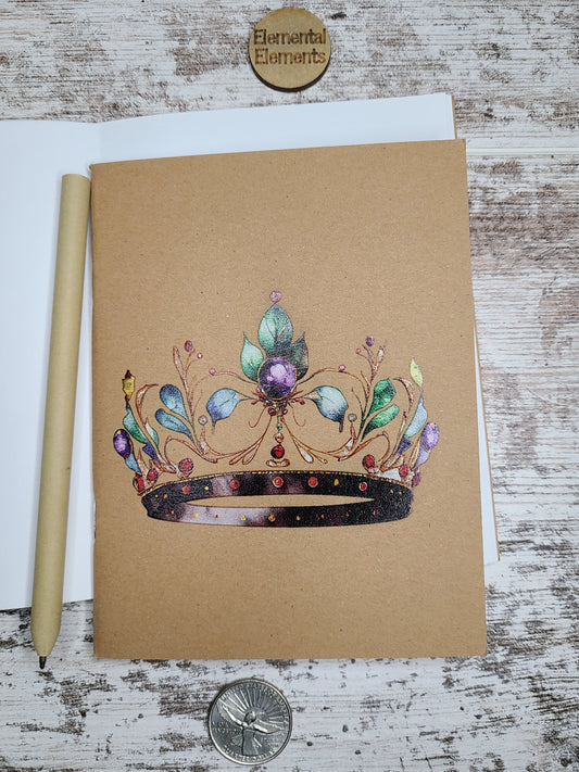 Slay | Amethyst Crystal Leaf Crown Journal Notebook | Elemental Elements LLC