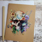Recycled Floral Skull Watercolor Journal Notebook | Elemental Elements